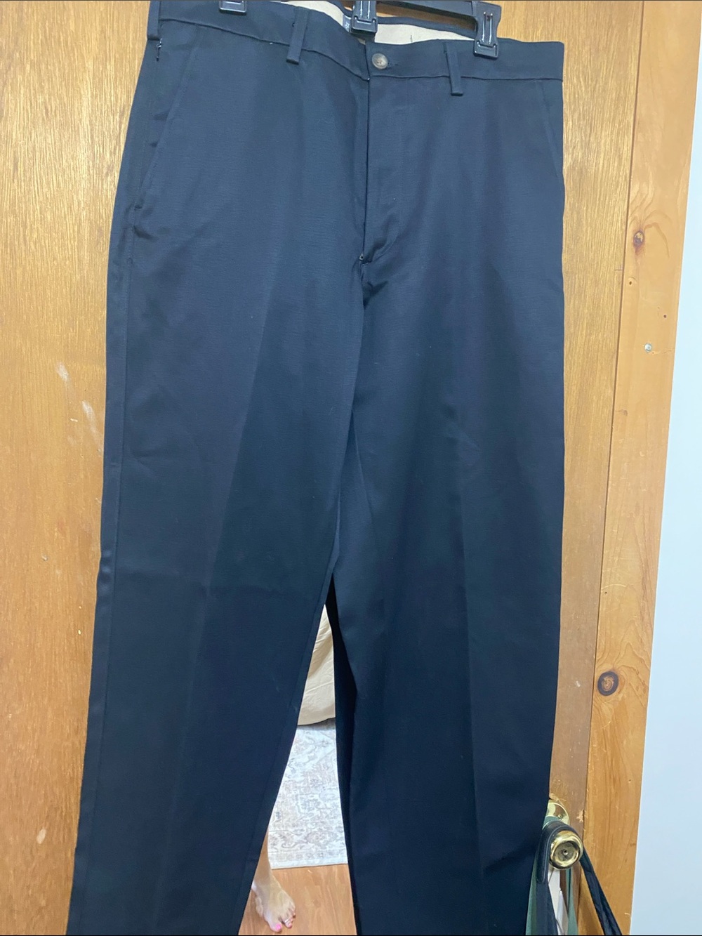 St. John's Bay Men's Black Dress Pants - Flat Front